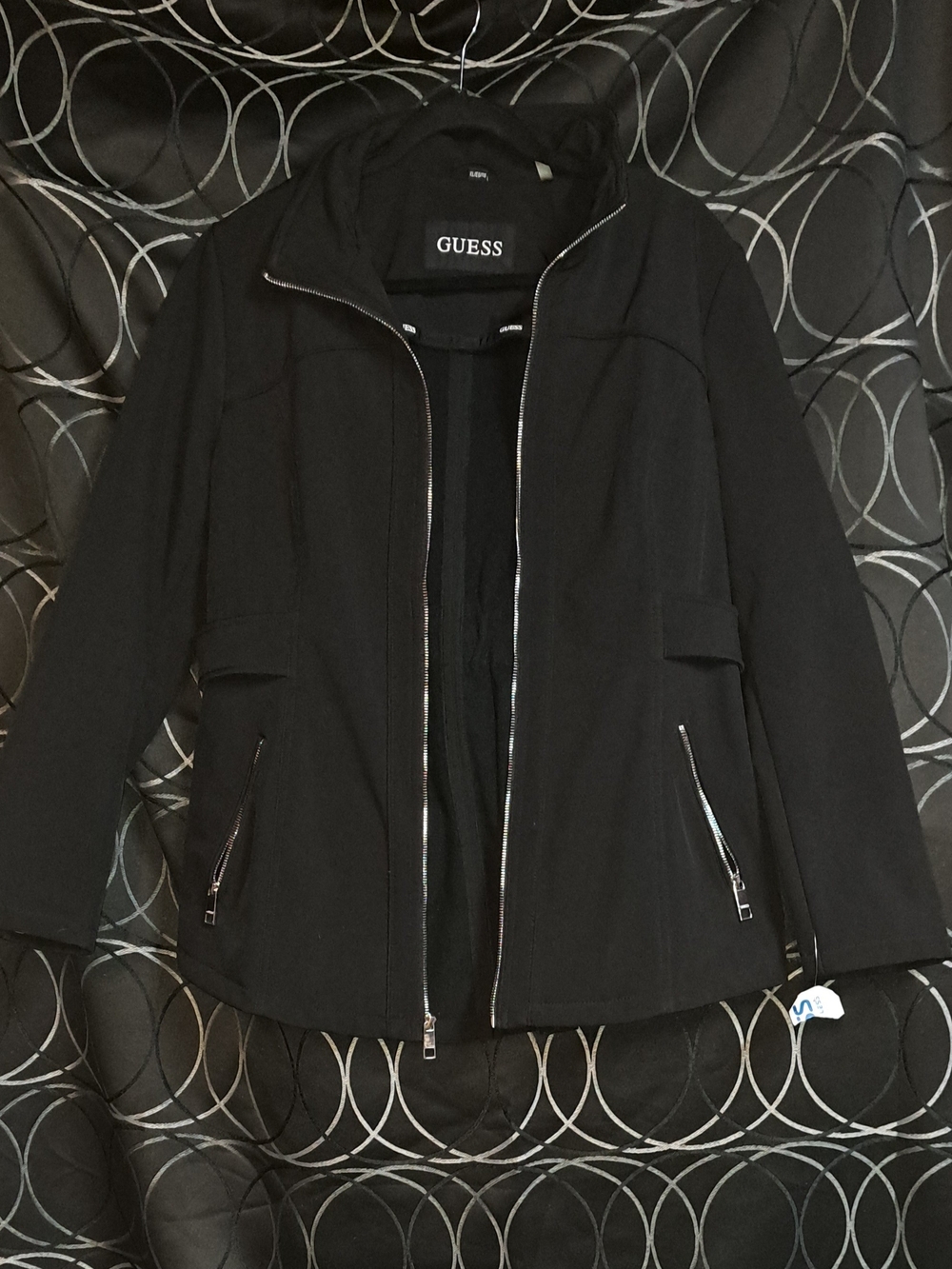 GUESS Women’s Black Zip-Front Jacket